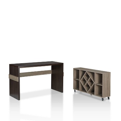 2pc Ebro Modular Desk Chestnut Brown - HOMES: Inside + Out
