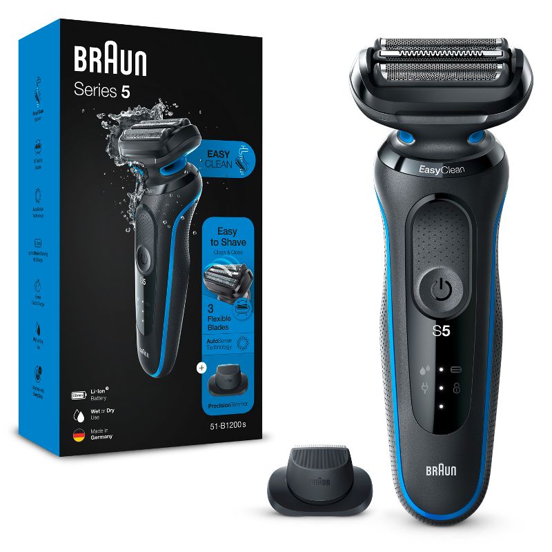 Braun Series 5-5018s Men&#39;s Rechargeable Wet &#38; Dry Electric Foil Shaver, 1 of 13