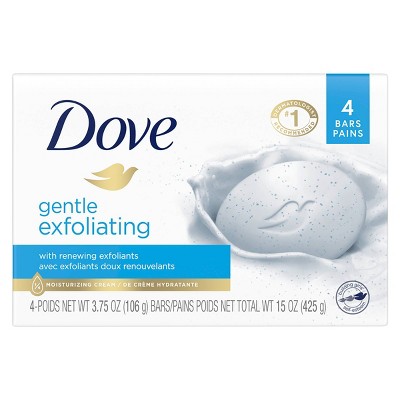 Dove Beauty Gentle Exfoliating Beauty Bar Soap - 4pk - 3.75oz each