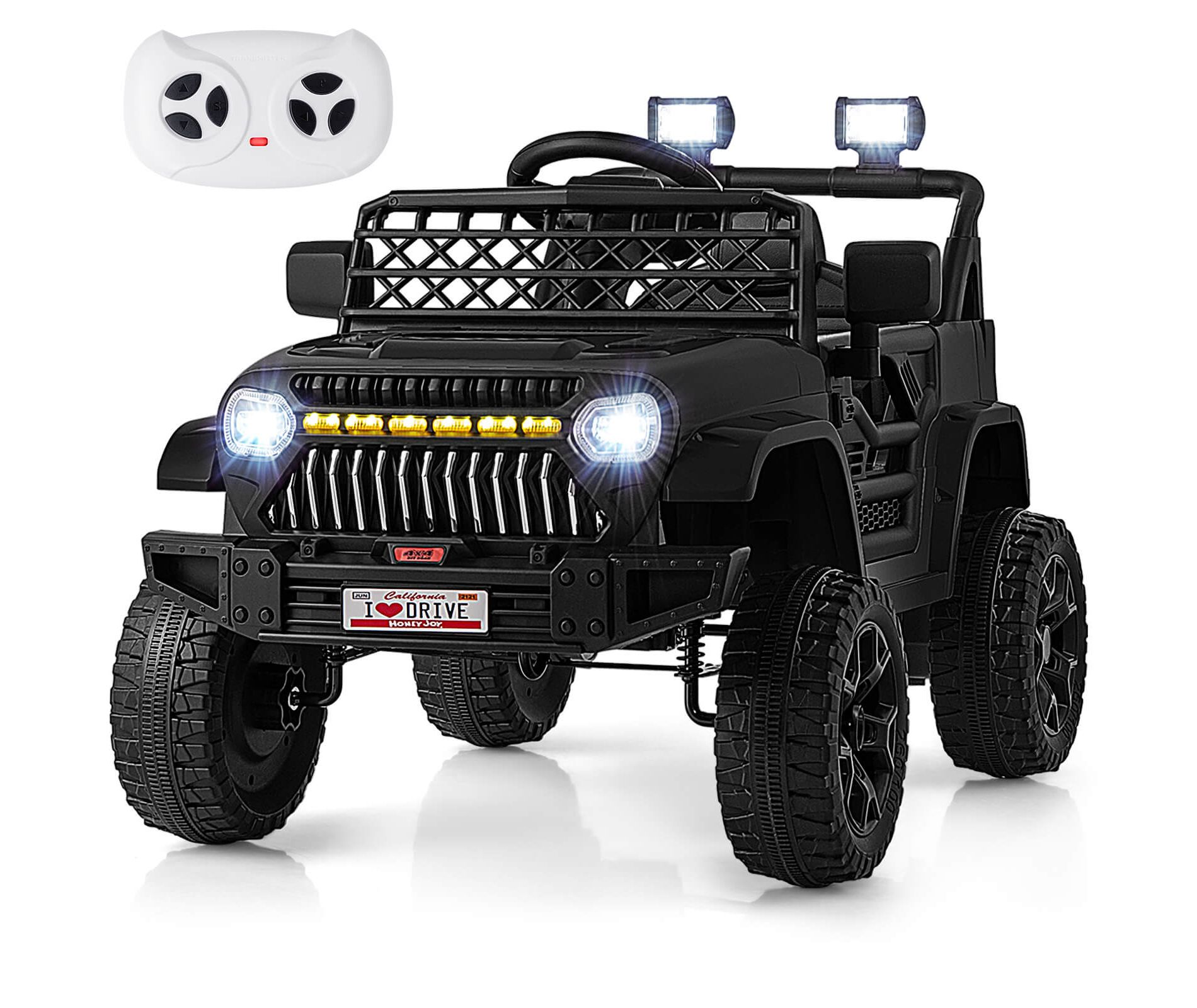 Costway 12V Kids Ride on Truck Car Battery Powered Toddler Electric Vehicle w/ 3 Speeds