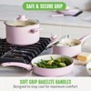 LunaLulink 18-Piece Soft Grip Toxin-Free Healthy Ceramic Non-Stick Cookware Set,Dishwasher Safe - 2 of 4