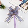 Unique Bargains Voile Bow Pull Ribbon Snow Yarn 28.74"x1.89" 10 Pcs - 2 of 4