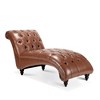 Dolonm Chaise Lounge,Armless Chaise Lounge,Velvet Accent Chair,Solid Wood Frame,220LBS Capacity for Bedroom/Living Room - 4 of 4