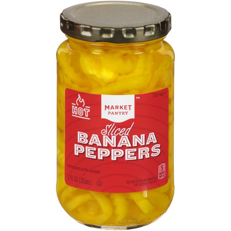 Sliced Hot Banana Pepper Rings 12oz - Market Pantry&#8482;, 1 of 5