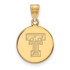 Black Bow Jewelry 10k Yellow Gold Texas Tech Red Raiders NCAA Medium Pendant - 1 of 3