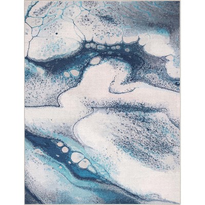 Well Woven Tokyo Flatweave Marble Abstract Area Rug