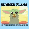 Men's Star Wars: The Mandalorian Grogu Summer Plans Me Watching the Drama Unfold T-Shirt - 2 of 4