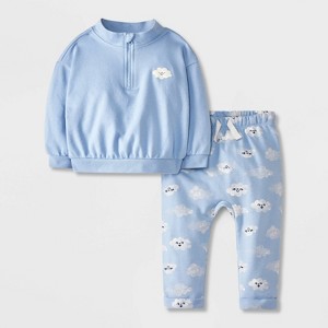 Baby Boys' French Terry Top & Bottom Set - Cat & Jack™ - 1 of 4