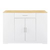 JUJABU 53'' Modern Farmhouse Kitchen Island with Drawers & Trash Can Storage - 2 of 4