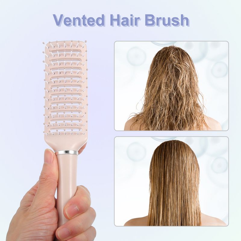Unique Bargains Women's and Men's Plastic Hair Brush Detangling Brush 1Pc Pink, 5 of 7