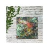 Cottage Garden West of The Wind Vintage Grace Green, Red, Yellow 24 x 24 Inch Waterproof Gallery Wrapped Canvas, Outdoor Garden, Yard, Patio All - 2 of 2