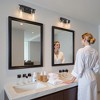 Vintage Industrial 2-Light Vanity Light, Matte Black Finish, E26 Base, Non-Integrated, Clear Cylinder Glass Shades, Bulbs Not Included - 4 of 4