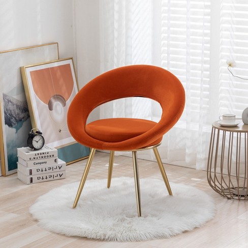 Orange best sale contemporary chairs