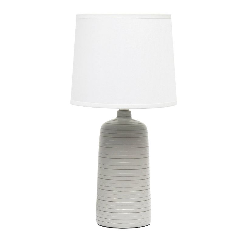 Textured Linear Ceramic Table Lamp - Simple Designs, 1 of 10