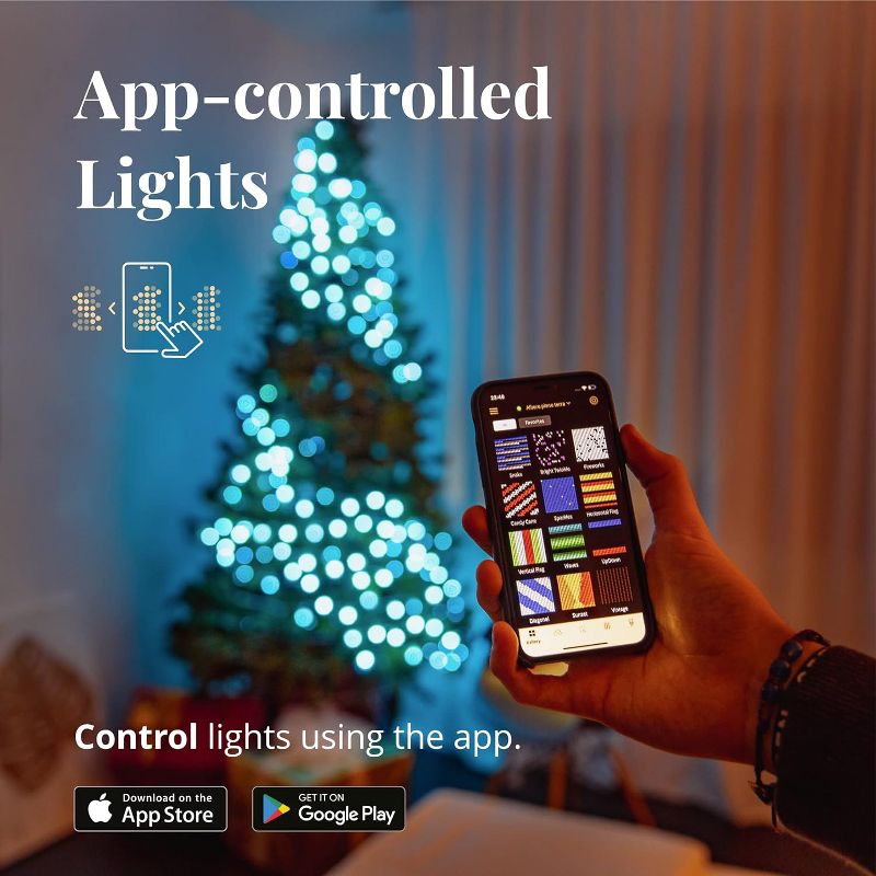 Twinkly Cluster App-Controlled LED Christmas Lights Indoor and Outdoor Smart Lighting Decoration, 4 of 11