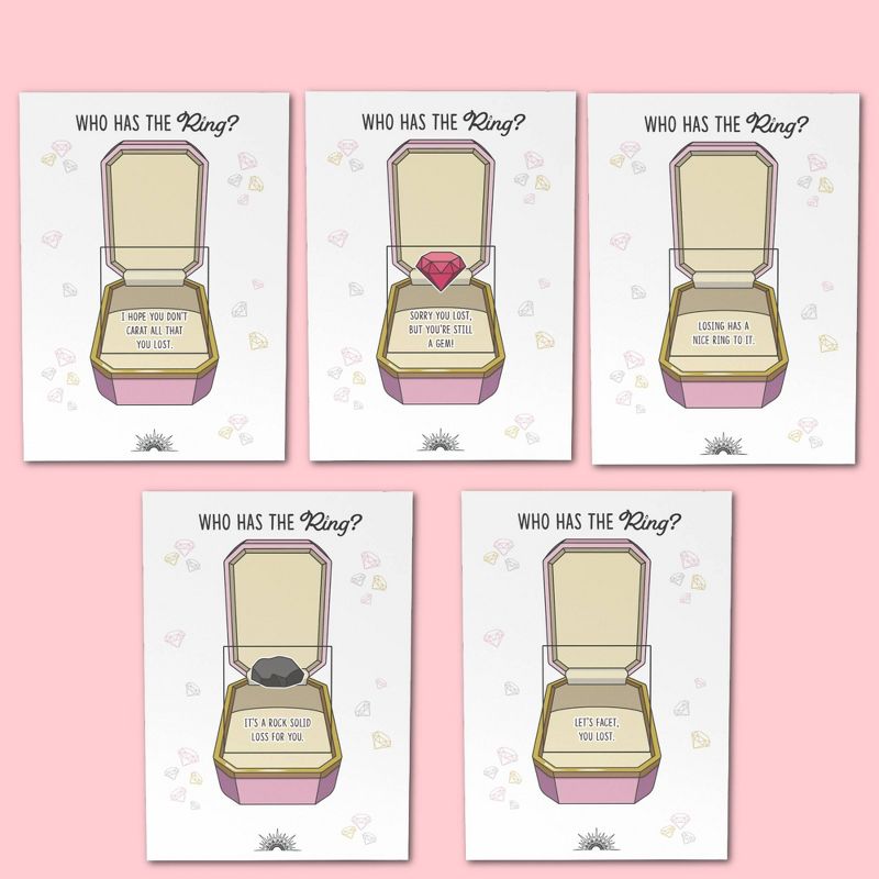 Cotier Brand 30ct &#39;Who Has The Ring?&#39; Bridal Shower &#38; Engagement Party Scratch Off Game Cards, 4 of 11