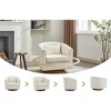 360° Swivel Accent Chair, Comfy Sofa Chairs with Wood Base, Chenille Fabric Upholstered Arm Chair - ModernLuxe - 4 of 4