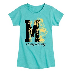 Girls' - Disney - Minnie Mouse Fitted Short Sleeve Graphic T-Shirt - 1 of 4