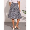 INSPIRE CHIC Women's Print Floral Peasant Elastic Waist A-Line Midi Skirts - 4 of 4