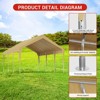 12x20Ft Heavy Duty Carport Outdoor UV Resistant Waterproof Party Tent All-Season Portable Garage Gazebo Shelter for Car,Storage Shed,Yellow - 4 of 4