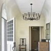 BAOURE 31.5in Black Chandelier 12 Light Modern Farmhouse Candle Style Chandelier with Adjustable Height for Dining Room Living Room Foyer - 4 of 4