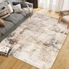 Area Rug Washable Non-Slip Lightweight Floral Vintage Distress Print Rug for Living Room - 3 of 4