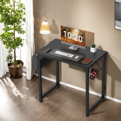 Sevobal Desks Game Computer Desk With Storage, Home Office Modern Simple Style Pc Table For Youth Student Adult, Black, 32"*19.7"*29.8"
