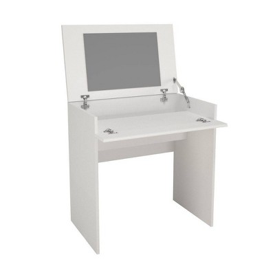 Vanity or Writing Desk with Mirror White - Nexera