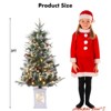 Home 3ft Christmas Tree Pre-Lit Artificial Christmas Tree with Snowflake Base, Flocked Snow 78 Warm White Lights 8 Lighting Modes, Xmas Holiday Decor - 3 of 4
