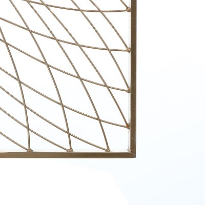 Luxenhome Gold Metal Spiral Flower Square Frame Wall Decor Target