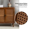 Birnirk 2-Door Accent Solid Wood Storage Cabinet with Shelves| KARAT HOME-Cherry - 4 of 4