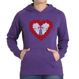 LA Pop Art Women's Word Art Hooded Sweatshirt - Til Death Do Us Part - 1 of 4