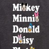 Women's - Disney - Mickey Friends Character List Short Sleeve Graphic T-Shirt - 2 of 4