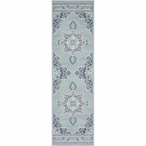 Hauteloom Orla Pale Blue Medallion Area Rug - 1 of 4