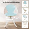 Swivel Accent Chair - 360° PU Leather Modern Desk Chair, Ergonomic Round Back Vanity Stool for Living Room, Bedroom - 3 of 4