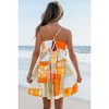 Amaryllis Women's Patchwork Print Smocked Back Midi Dress with Adjustable Straps Square Neckline - 4 of 4