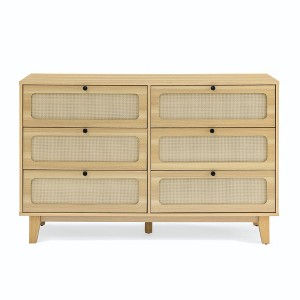 NicBex Rattan Dresser with 6 Drawers - 1 of 4