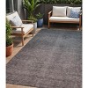 Gray Charcoal And Brown Ombre Washable Indoor Outdoor Area Rug - 2 of 4