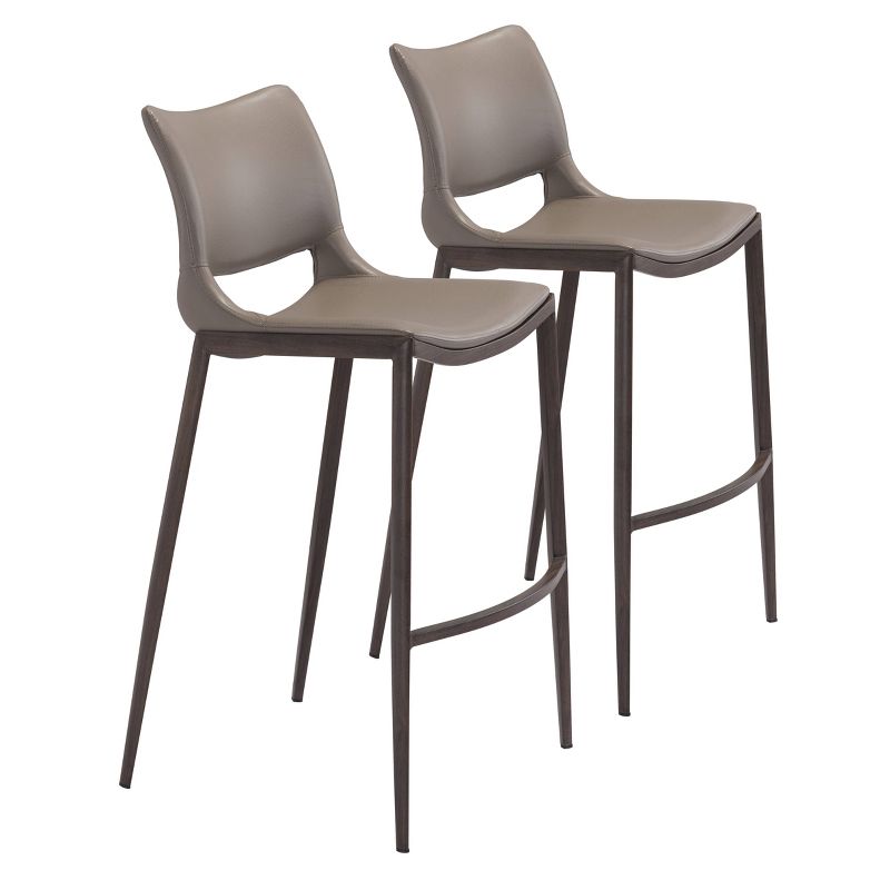 Set of 2 Geary Barstools Gray/Walnut - ZM Home, 1 of 16