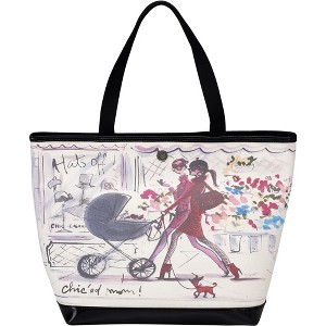 Pavilion Gift Company - Chic'ed Mom - 16" x 12" Canvas Tote Bag - Handbags - 1 of 1