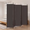 vidaXL 6-Panel Room Divider Brown 118.1"x78.7" Fabric - 2 of 4