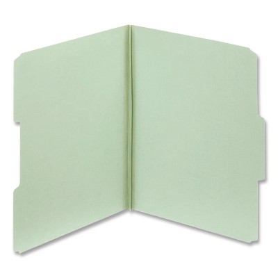 Pendaflex Pressboard Expanding File Folders, 1/3-Cut Tabs: Assorted Positions, Letter Size, 2" Expansion, Light Green, 25/Box