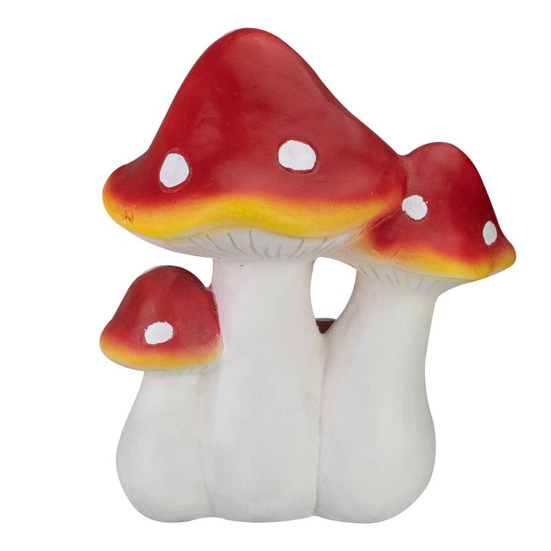 Northlight 16.75" White and Red Hand Painted Mushrooms Outdoor Garden Decor, 5 of 6