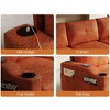 NicBex 3-Seater Linen Sofa Couch with Removable Storage Ottoman & Cup Holders,Upholstered Sleeper Sofa for Living Room,Bedroom - 4 of 4