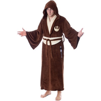 Star Wars Adult Obi-wan Kenobi Jedi Fleece Robe Bathrobe For Men Women ...