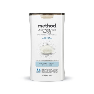 Method Dishwasher Packs Free + Clear - 54ct