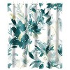 LunaLulinlk Green Floral Fabric Shower Curtain - 2 of 3