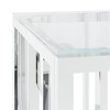vidaXL Coffee Table - Silver Glass - 4 of 4