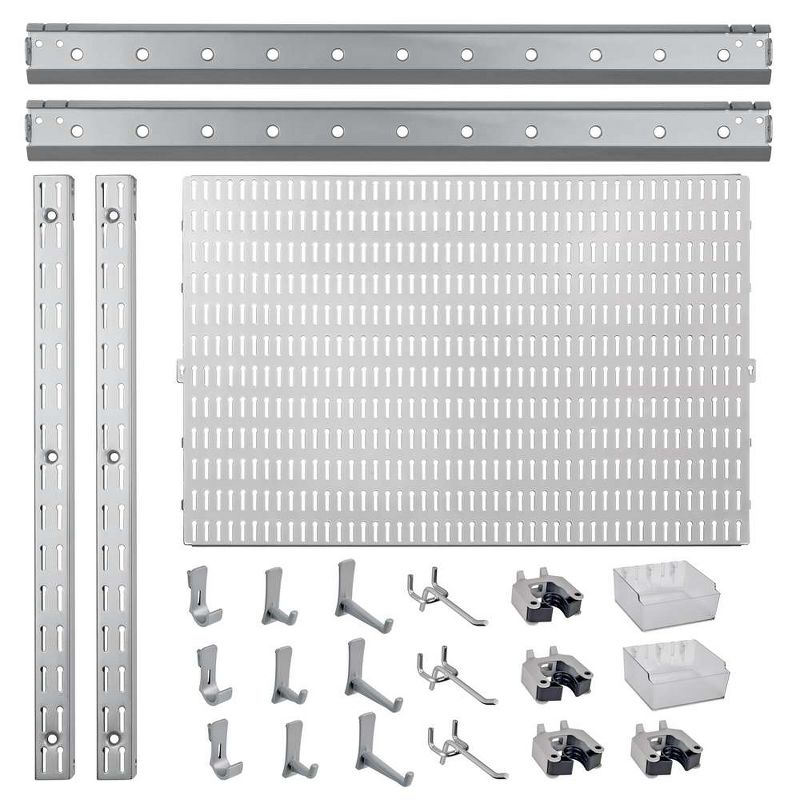 Allspace 23 Piece Garage Organizer Wall Storage System with Pegboard, Hooks and Hangers, 1 of 3