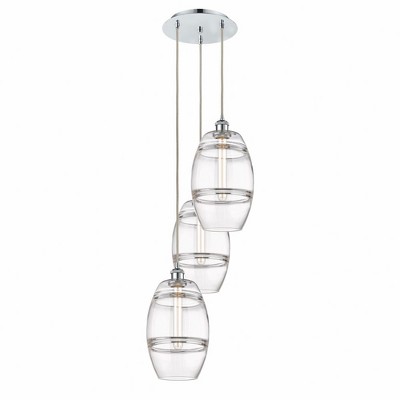 Vaz - 3 Light Cord Hung Multi Pendant In Industrial Style-30.38 Inches Tall and 14.5 Inches Wide